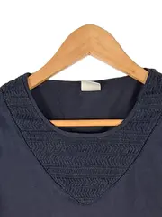 Vorschaubild 2 von Kids Langarmshirt Mädchen Gr. 164 Navy Blau Stickerei V-Ausschnitt