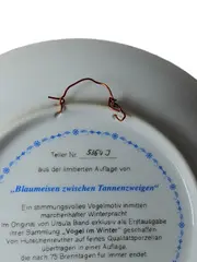 Vorschaubild 6 von Sammelteller Wintervögel Porzellan Weihnachtlich Vogelmotiv