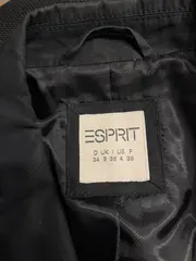 Vorschaubild 3 von Blazer Damen Schwarz Uni Baumwolle Gr. 34 Business Langarm