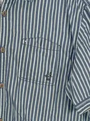 Vorschaubild 2 von Herren Freizeithemd gestreift Kurzarm Baumwolle Mehrfarbig XXL