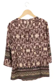 Vorschaubild 2 von Damen Bluse 42/L Braun Paisley Bohemian 3/4-Arm