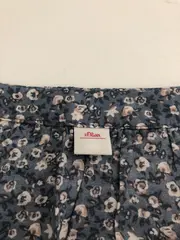 Vorschaubild 3 von Damen Bluse Blumenmuster Gr. 46 Viskose Casual Blau