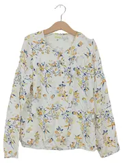 Vorschaubild 1 von Bluse Mädchen floral Vögel Viskose Langarm Mehrfarbig Gr. 140
