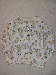 Vorschaubild 5 von Bluse Mädchen floral Vögel Viskose Langarm Mehrfarbig Gr. 140