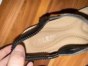 Vorschaubild 2 von Damen Sandalen Gr. 41 Schwarz Elegant Strasssteine