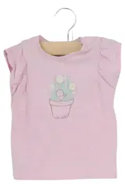 Vorschaubild 3 von Kinder T-Shirt Gr. 68 Weiß Tiermotiv Blumen Rüschen Casual