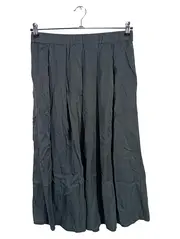 Vorschaubild 1 von Damen Faltenrock Gr. 36 S Grau Elegant Midirock Viskose