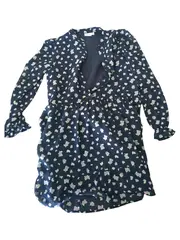 Vorschaubild 1 von Kinder Freizeitkleid Gr. 128 Blau Blumenmuster Casual