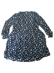 Vorschaubild 2 von Kinder Freizeitkleid Gr. 128 Blau Blumenmuster Casual