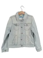 Vorschaubild 1 von Jeansjacke Kinder Blau Gr. 128 Baumwolle Casual Langarm