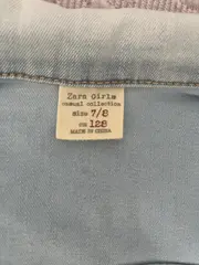 Vorschaubild 3 von Jeansjacke Kinder Blau Gr. 128 Baumwolle Casual Langarm
