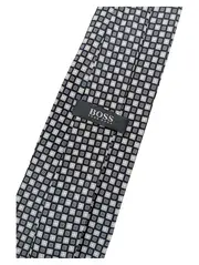 Vorschaubild 2 von Krawatte Herren Blau Kariert Seide Business 9 cm