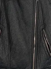 Vorschaubild 2 von TRF Bikerjacke Damen XS Lammfelloptik Schwarz gefüttert Kunstleder