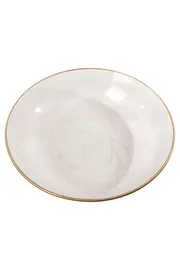 Vorschaubild 2 von Eleganter Glas Servierteller mit Goldrand & Blumenmuster Transparent