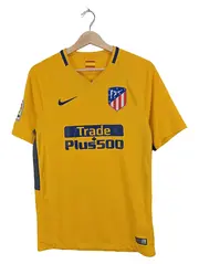 Vorschaubild 1 von Atlético Madrid Auswärtstrikot 2017/18 Herren Kurzarm V-Kragen Gelb S