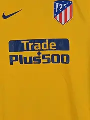 Vorschaubild 2 von Atlético Madrid Auswärtstrikot 2017/18 Herren Kurzarm V-Kragen Gelb S
