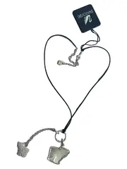 Vorschaubild 1 von Halskette Damen Elegant Schwarz Metall Strasssteine