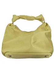 Vorschaubild 2 von Damen Henkeltasche Hobo Bag Gelb Satin Knotenhenkel Reißverschluss