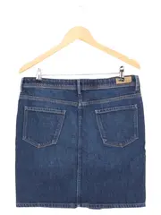 Vorschaubild 2 von EDC Damen Jeansrock Gr. 40/L Blau Casual Gestreift Baumwolle