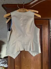Vorschaubild 4 von Damen Anzugweste Weste Beige Gr. 38 M Klassisch Baumwolle