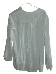 Vorschaubild 3 von Damen Bluse Gr. 38 M Weiß Punkte Casual 3/4-Arm