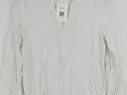 Vorschaubild 4 von Damen Bluse Gr. 38 M Weiß Punkte Casual 3/4-Arm