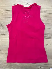 Vorschaubild 2 von Mädchen Top Shirt Ärmellos Pink Rüschen Gr. 116 Feminin