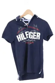 Vorschaubild 1 von Poloshirt Kinder Jungen Gr. 128 (XS) Blau Schriftzug