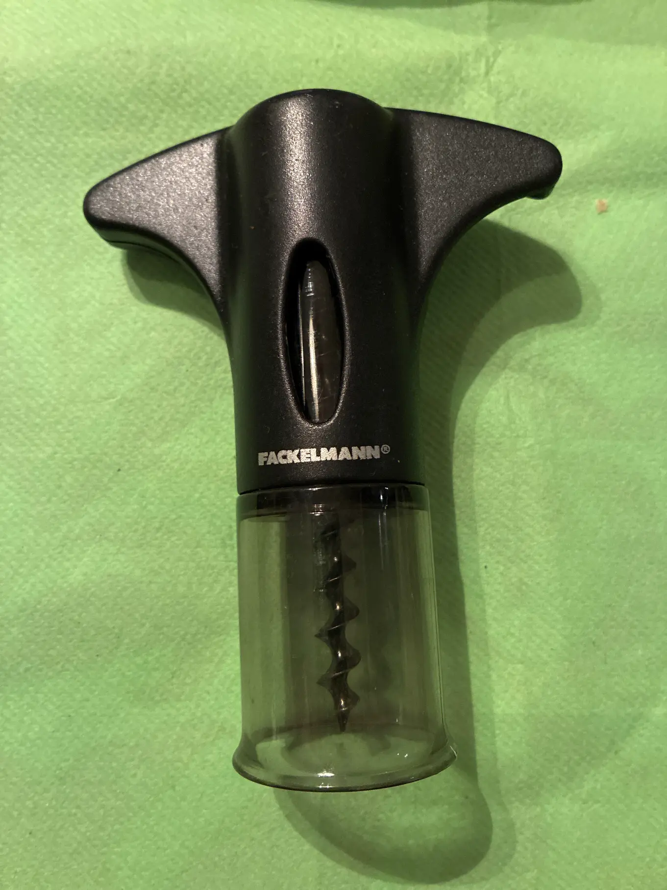 FACKELMANN Korkenzieher Modern Schwarz Weinöffner Flaschenöffner