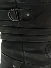 Vorschaubild 2 von Damen Stiefeletten Grau Leder Strickbund Reißverschluss Gr. 40