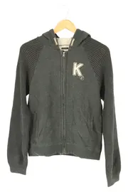 Vorschaubild 1 von Sweatjacke Kinder Jungen Gr. 164 Grau Kapuze Reißverschluss Casual Sportlich