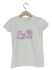 Vorschaubild 1 von TCM Mädchen T-Shirt Gr.128 Weiß Kurzarm Baumwolle mit Knopf Schriftzug