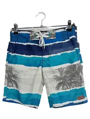 Vorschaubild 1 von Badeshorts Kinder Gr. 128 Mehrfarbig Maritim Streifen Palmen