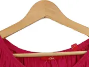 Vorschaubild 6 von Damen Langarmshirt Pink Gr. 42/XL Casual Metallic-Look