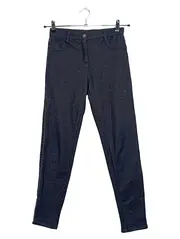 Vorschaubild 1 von Mädchen Jogginghose Jeggings Gr. 164 Blau Glitzerstreifen