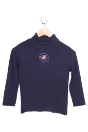 Vorschaubild 1 von Langarmshirt Kinder Gr. 128 Blau Rollkragen Logo Casual