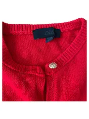 Vorschaubild 5 von Damen Strickjacke Rot Gr. 42/XL Casual Cardigan Langarm