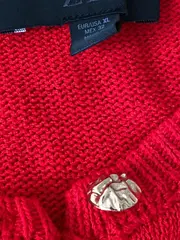 Vorschaubild 6 von Damen Strickjacke Rot Gr. 42/XL Casual Cardigan Langarm