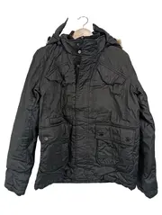 Vorschaubild 1 von Herren Parka Kapuze Schwarz Gr. 48/M Freizeit Polyester