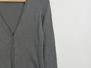 Vorschaubild 4 von Damen Strickjacke Gr. 34 Grau Casual V-Ausschnitt Cardigan