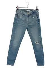 Vorschaubild 1 von Damen Destroyed Jeans Slim Fit High Waist Blau Gr. W28/36/S