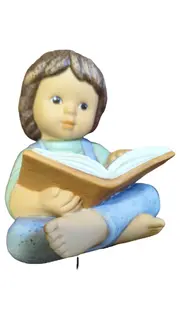 Vorschaubild 1 von Nina Marco Dekofigur Kind mit Buch Keramik Mehrfarbig 9cm