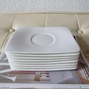Vorschaubild 3 von Unterteller 8er Set Weiß Porzellan 19cm Modern Minimalistisch