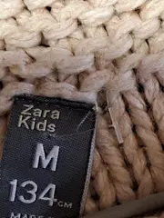 Vorschaubild 4 von Kids Strickjacke Kinder Gr. 134 Beige Casual Zopfstrickmuster