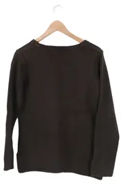 Vorschaubild 2 von Damen Pullover Einheitsgröße Dunkelbraun Minimalistisch Klassisch