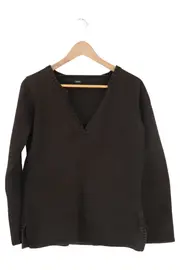 Vorschaubild 1 von Damen Pullover Einheitsgröße Dunkelbraun Minimalistisch Klassisch