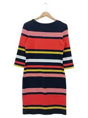 Vorschaubild 2 von Damen Freizeitkleid Gr. 36/S Mehrfarbig Gestreift Rippstrick