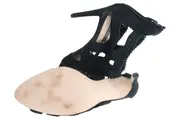 Vorschaubild 3 von Damen Sandaletten Gr. 37 Schwarz Laser Cut Elegant 10.5cm Absatz
