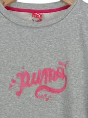 Vorschaubild 2 von Kinder Pullover Grau Gr. 176 Logo Print Sportlich Baumwolle Langarm