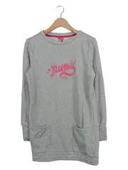 Vorschaubild 1 von Kinder Pullover Grau Gr. 176 Logo Print Sportlich Baumwolle Langarm